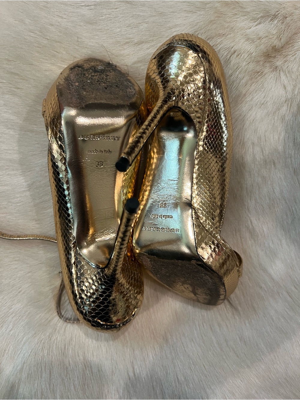 BURBERRY PRORSUM Chester Platform Sandals, size 8 (38) - Picture 4 of 4
